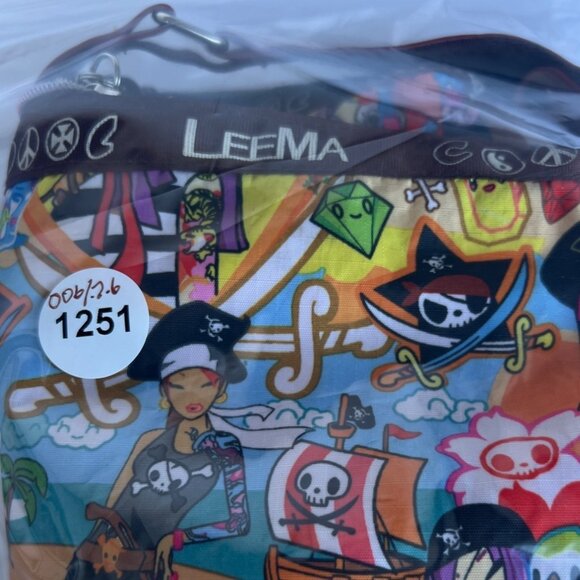 LEEMA Pirate Cartoon Bag Colorful Zipper Asian Cartoons Print Crossbody Purse - Picture 9 of 9